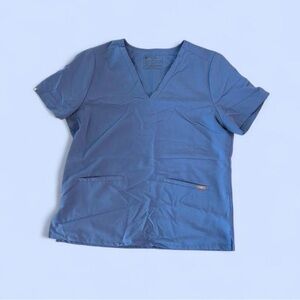FIGS Blue V-Neck Scrub Top